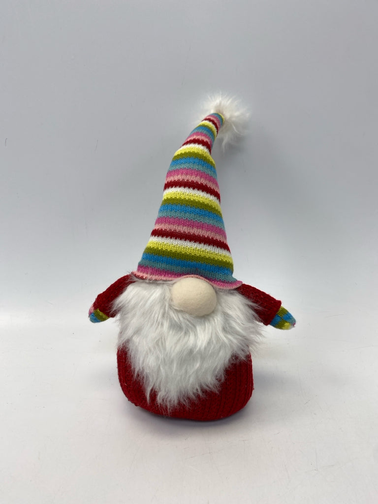 Red Multi Color Striped Stuffed Christmas