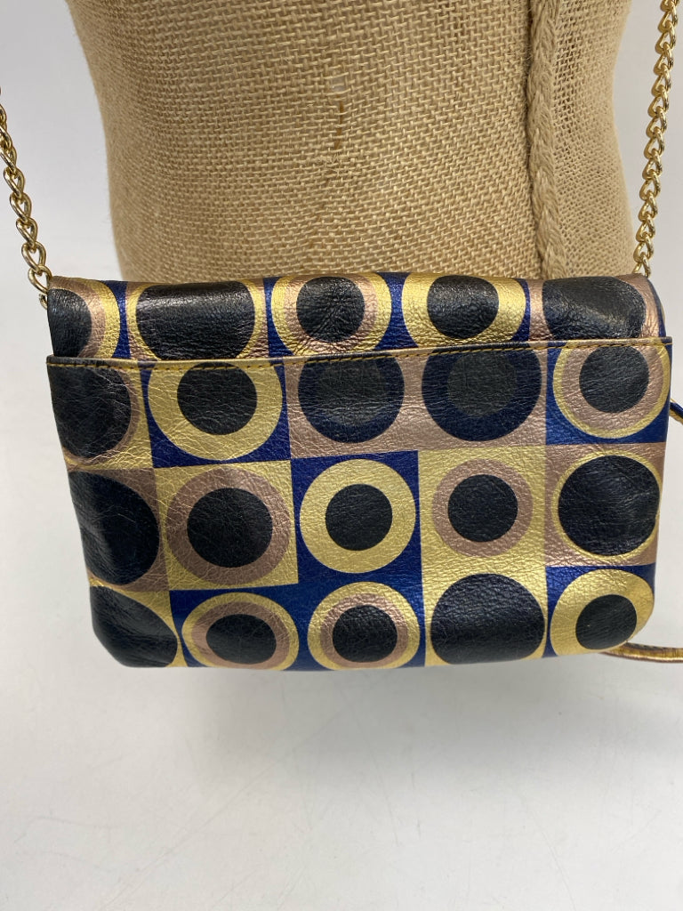 Hobo Gold Black Circle(s) Crossbody