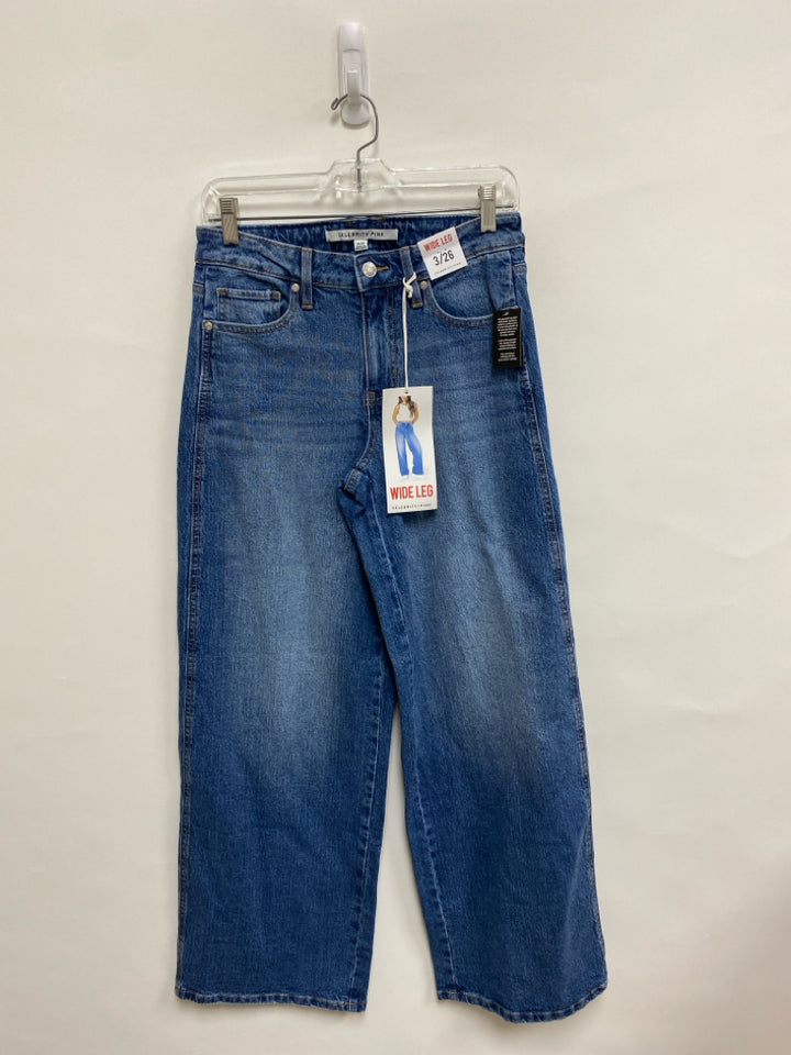 NWT Celebrity Pink Size 3 Faded Blue Wide Leg Ladies Jeans