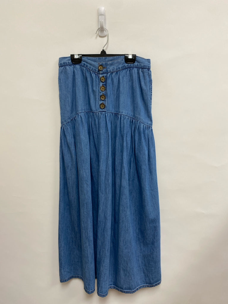 Size S Blue Maxi Chambray Ladies Skirt