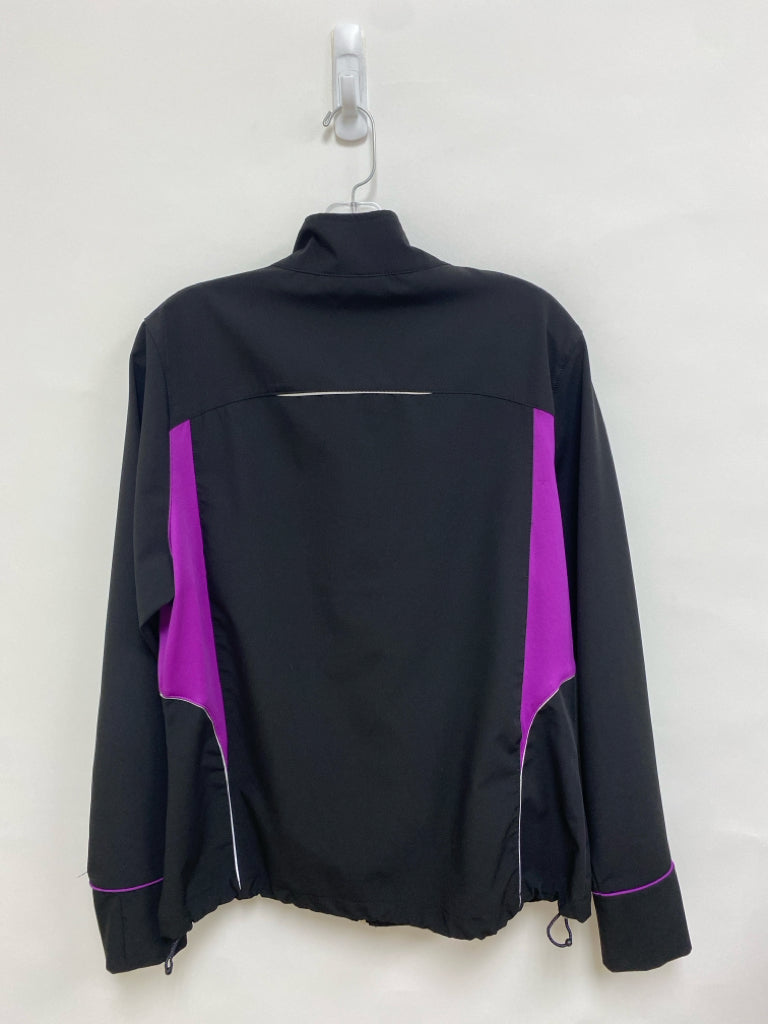 New Balance Size L Black Purple Zip Down Athletic Jacket