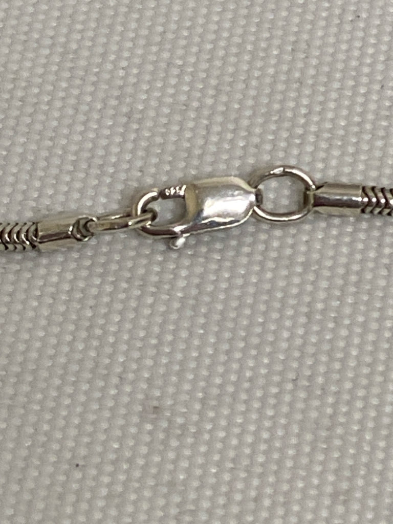 Silver Red Square Necklace