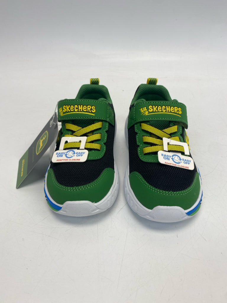 NWT Skechers SIZE 9 Green Yellow/Multi John Deere Boy&