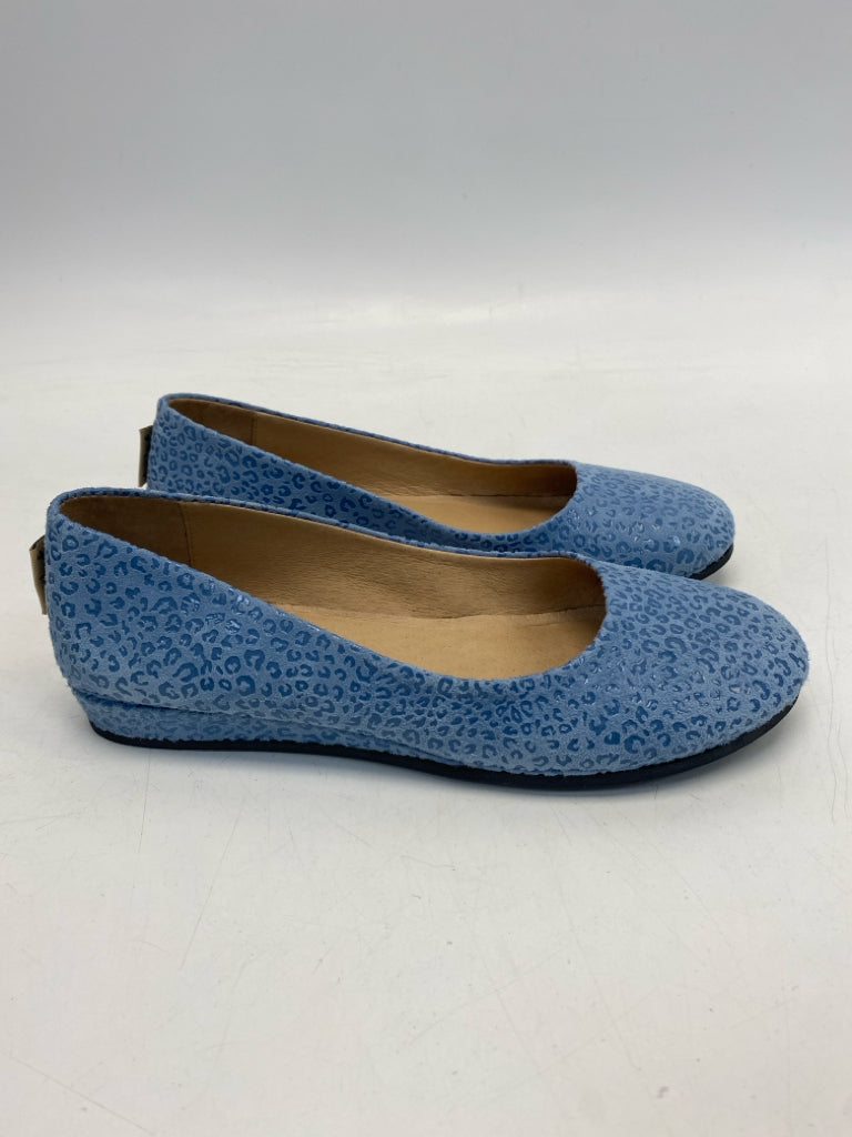 fs/ny US Shoe Size 7 Blue Animal Print Flats