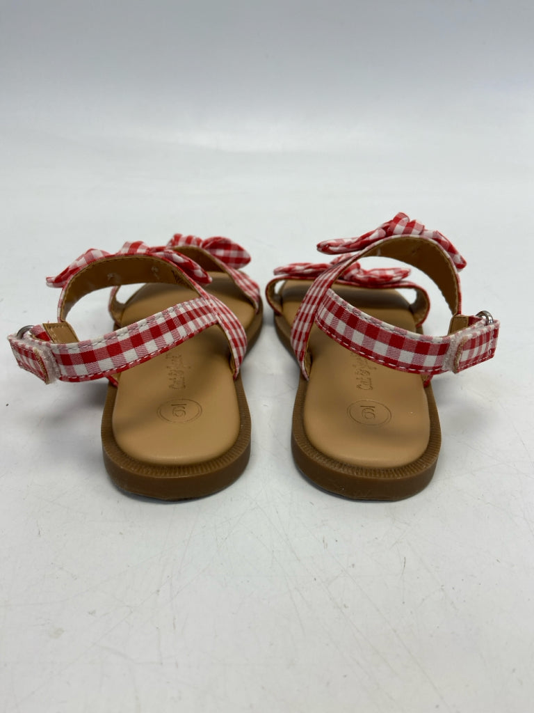 Cat &amp; Jack SIZE 9 Red White Checkered Girl&