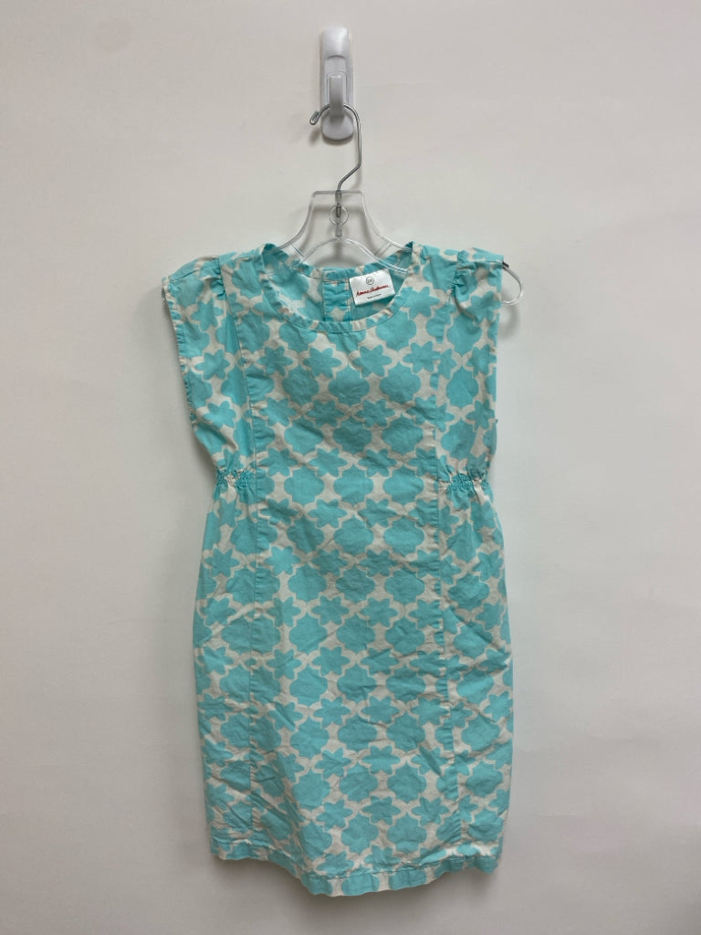 hanna Andersson SIZE 8 Aqua White Floral Sleeveless Girl&