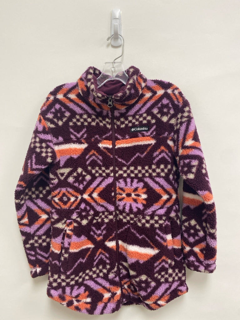 Columbia SIZE 10/12 Burg/Cream Lavender/Black Southwestern Fleece Girl&