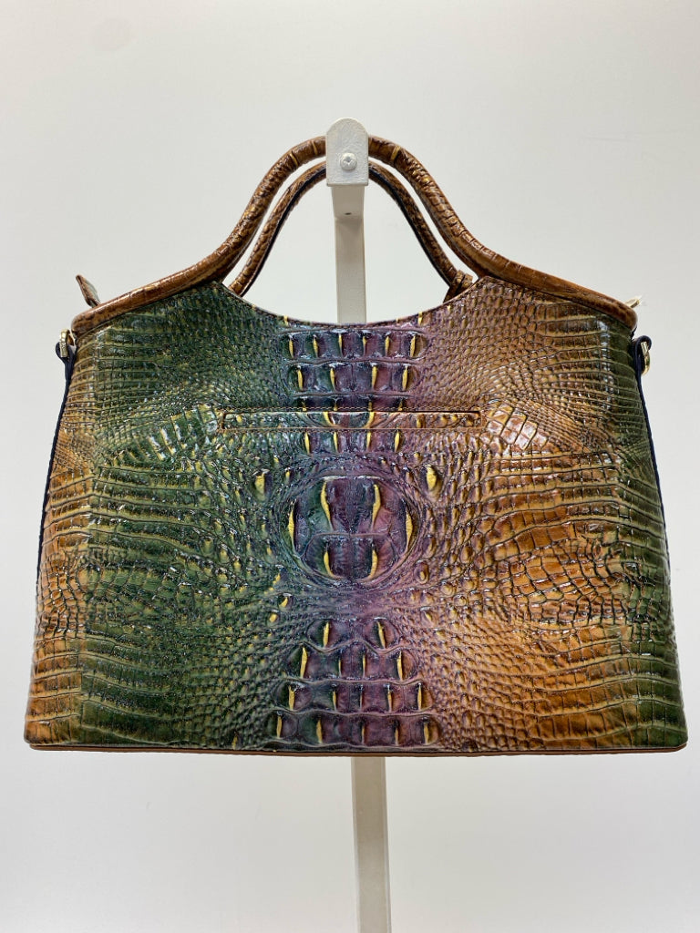 Brahmin Brown Multi-Color Ombre Leather Handbag