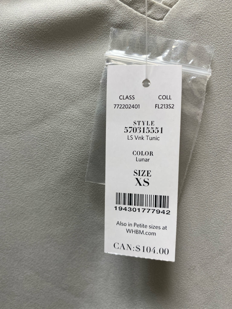 NWT Wht House/Blk Mkt Size XS Light Grey Long Sleeve Ladies Top
