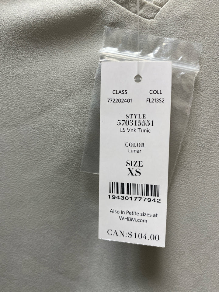 NWT Wht House/Blk Mkt Size XS Light Grey Long Sleeve Ladies Top