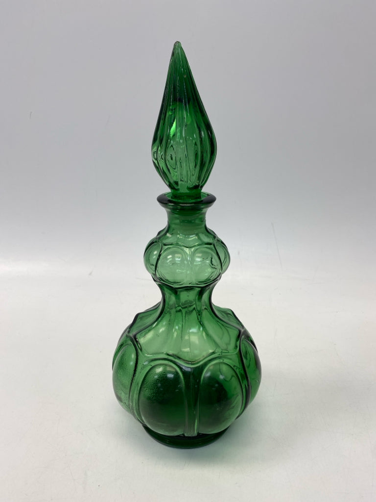 Green Glass Decanter