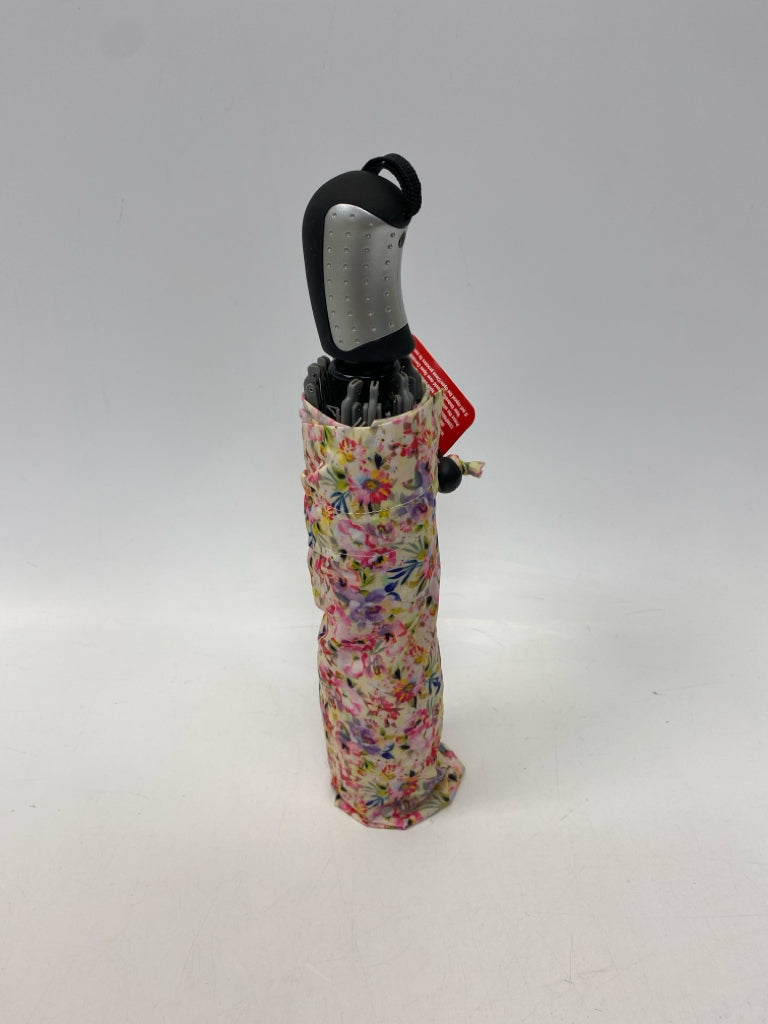 NWT Pink/White Multi Color Flowers Umbrella