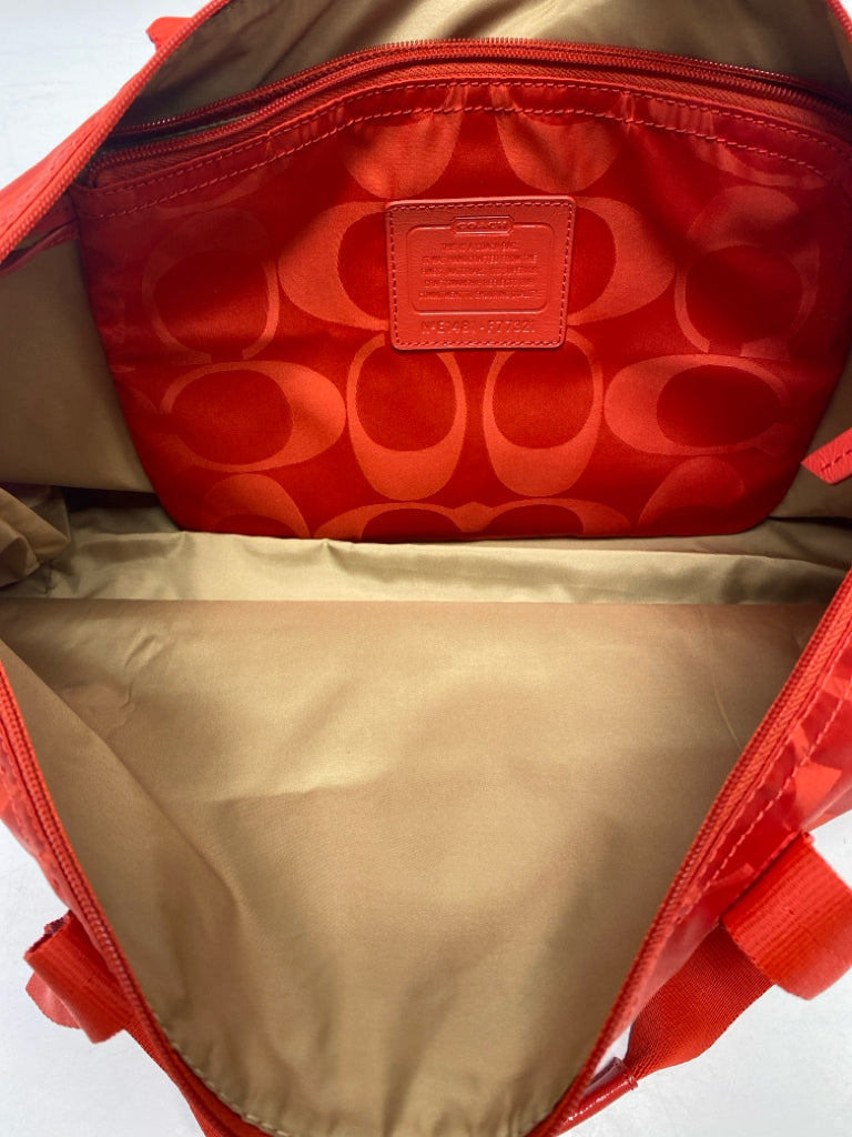 Coach Burnt Orange Signature Handbag