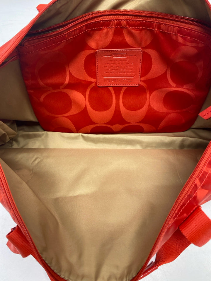 Coach Burnt Orange Signature Handbag