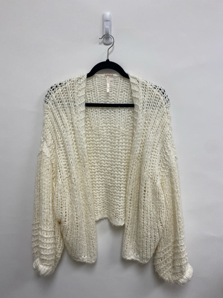 Free People Size XS Cream Chunky Drape Ladies Sweater