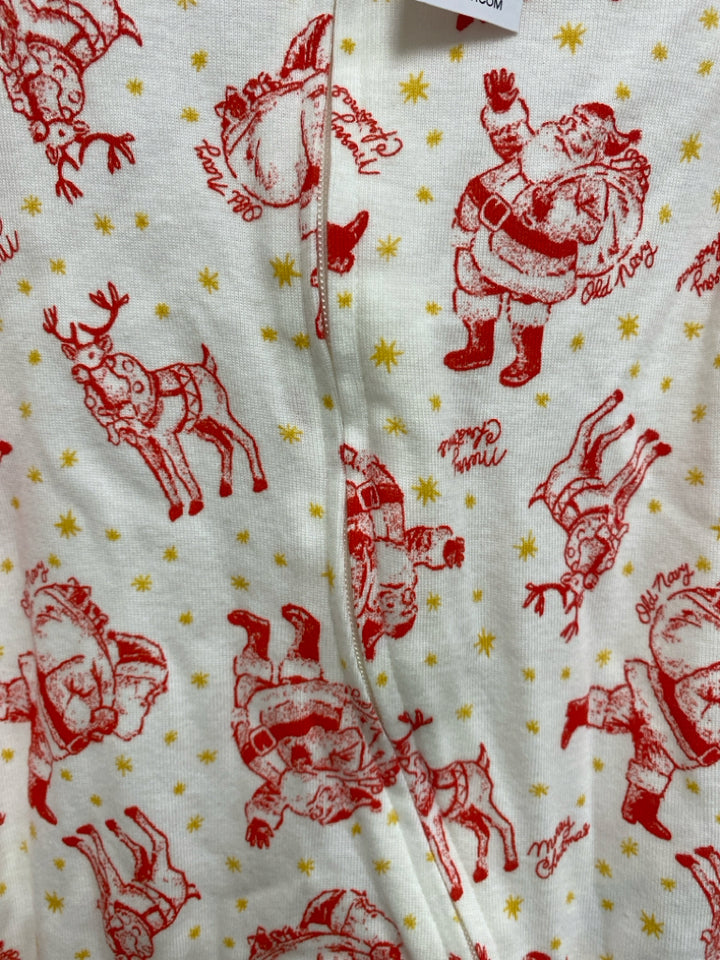 NWT Old Navy SIZE 0-3M White Red/Yellow Santa Long Sleeve Boy&