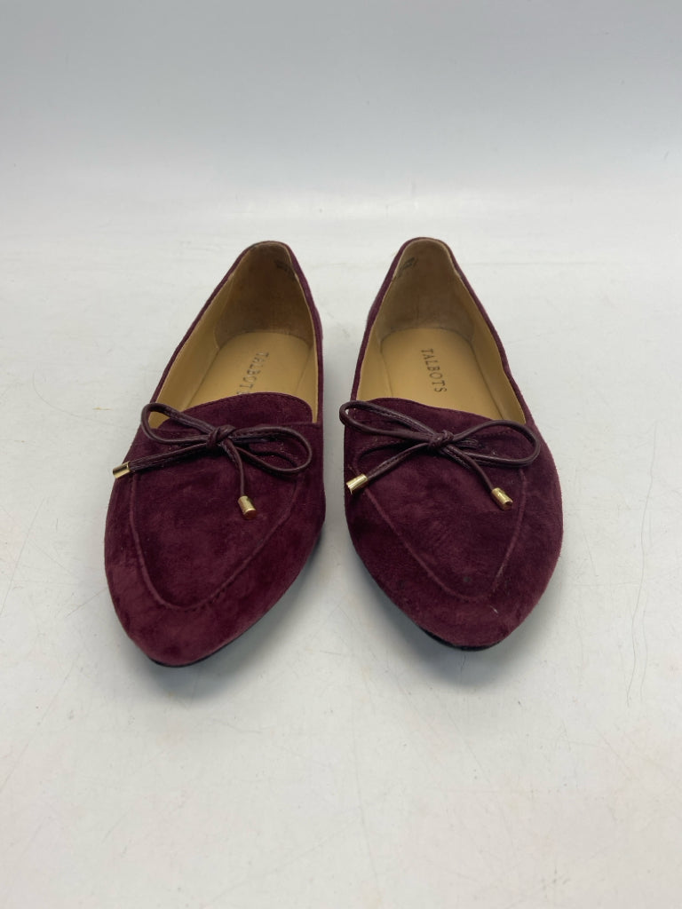 Talbots US Size 6.5 Burgundy Bow(s) Flats