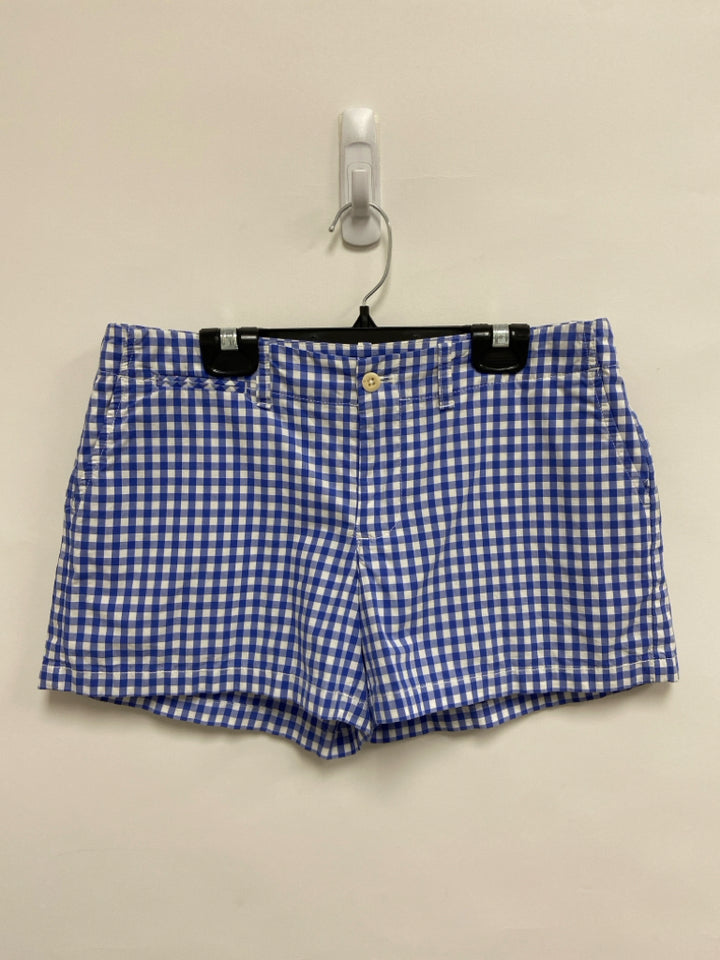 Ralph Lauren Size 4 White/Blue Checkered Ladies Shorts