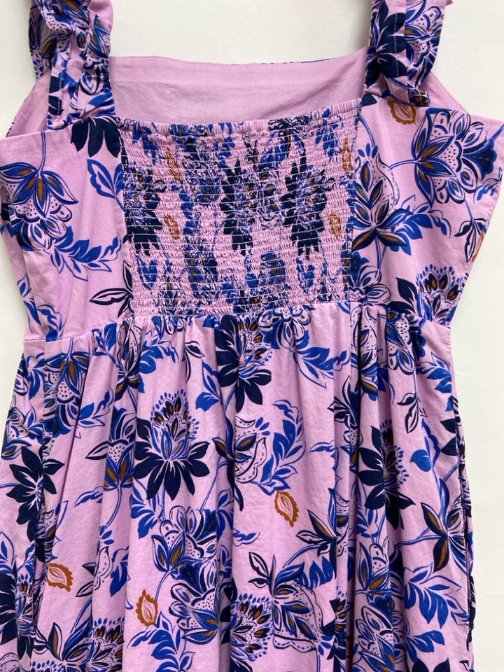 J Crew Size 4 Lavender Blue/Brown Floral Sleeveless Ladies Dress