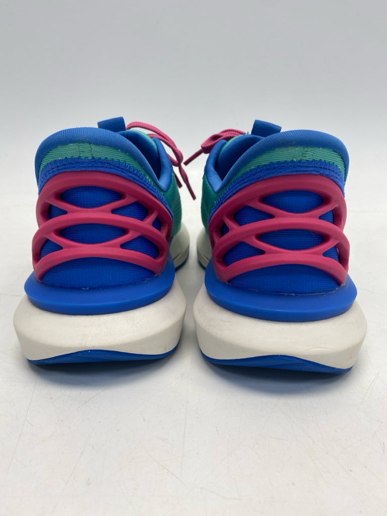 Kizik US Shoe Size 7.5 Green Blue/Pink Lace-up Sneakers