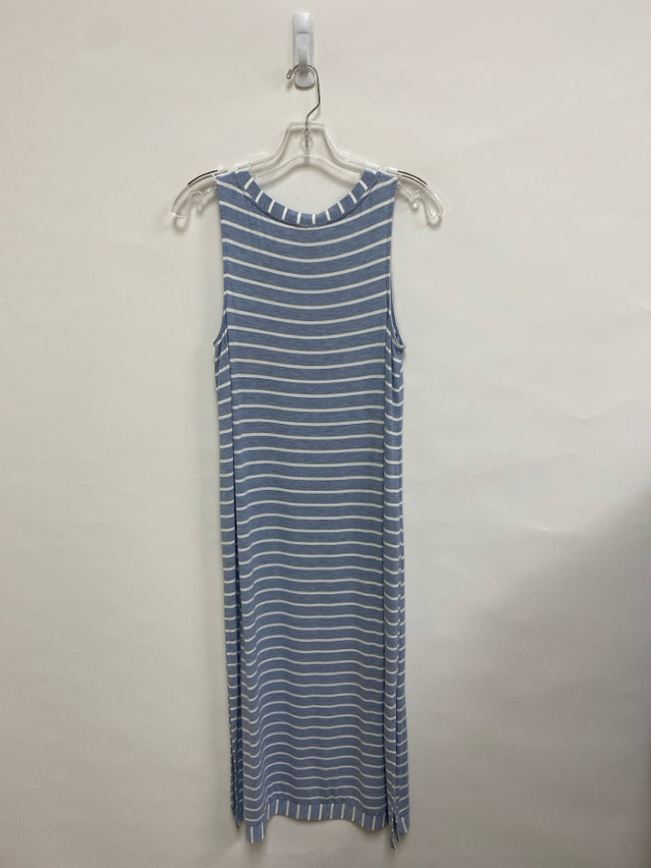 NWT Soma Size S Blue White Striped Sleeveless Ladies Dress