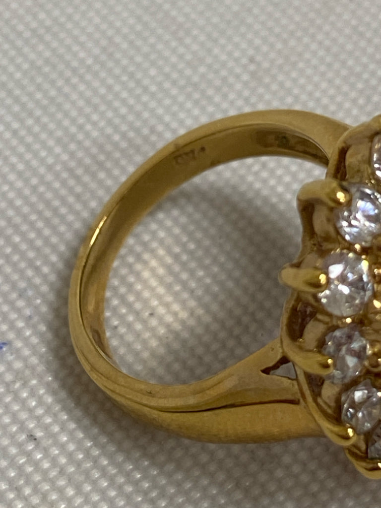 Gold Color Purple Jeweled Ring