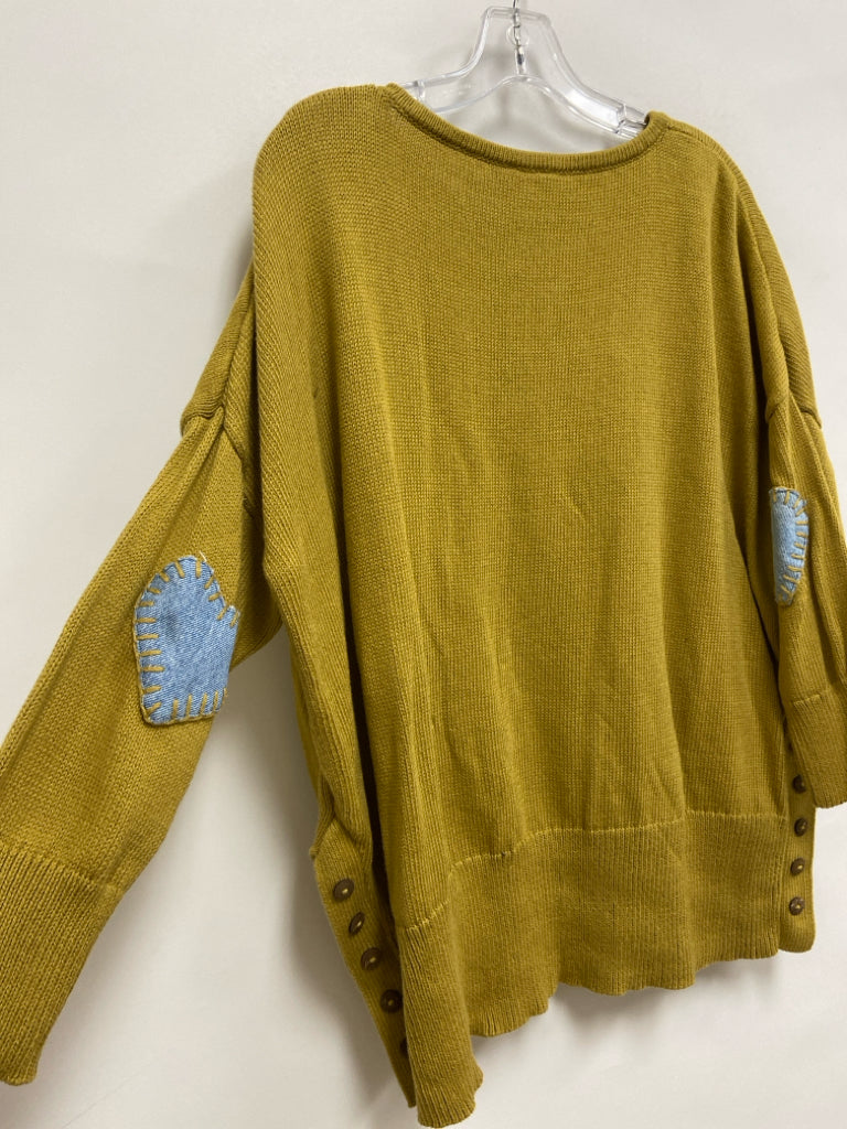 Size S Pea Green 3/4 Sleeve Ladies Sweater
