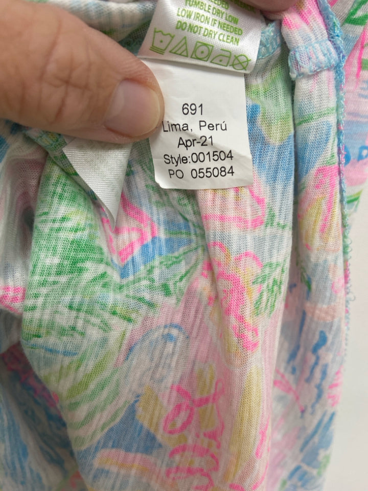 Size XL Green/Blue Pink/Yellow Ladies Top