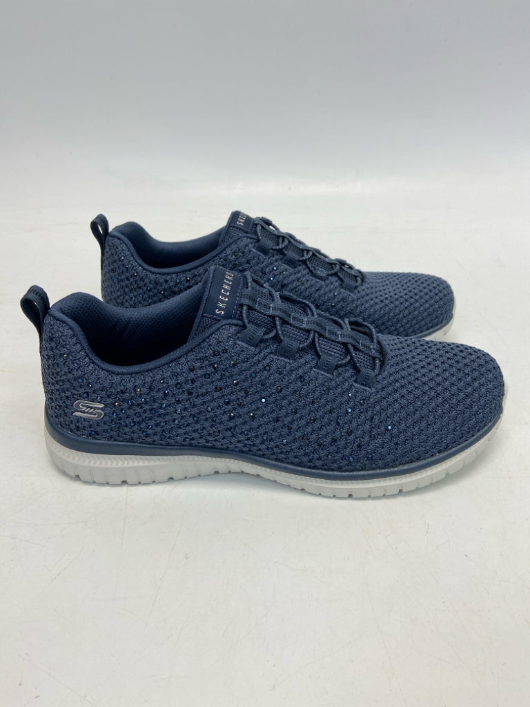 Skechers  Size 7 Navy Fabric Sneakers