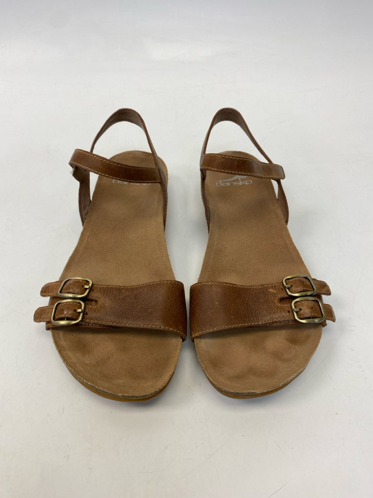 Dansko  Size 37 Brown Gold Buckle(s) Sandals