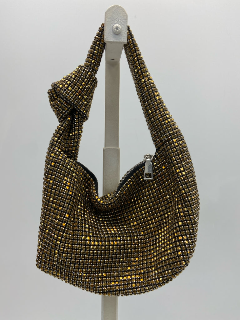 Gold Iridescent Rhinestone(s) Handbag