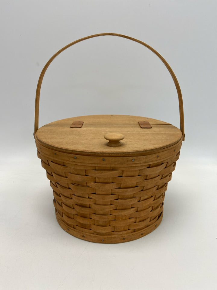 Longaberger Brown Woven Wood Basket