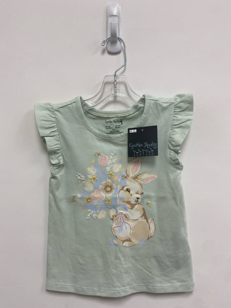 NWT Cynthia Rowley SIZE 4 Seafoam Blue/Brown Bunnies Girl&