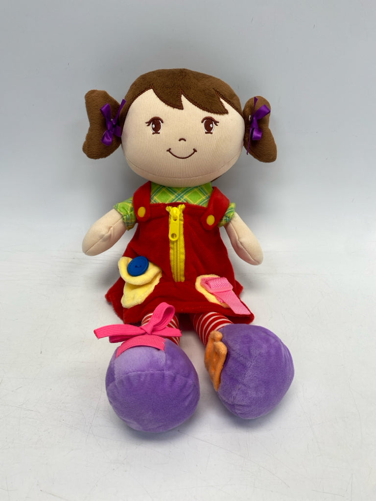 Red Multi Color Stuffed Fabric Doll
