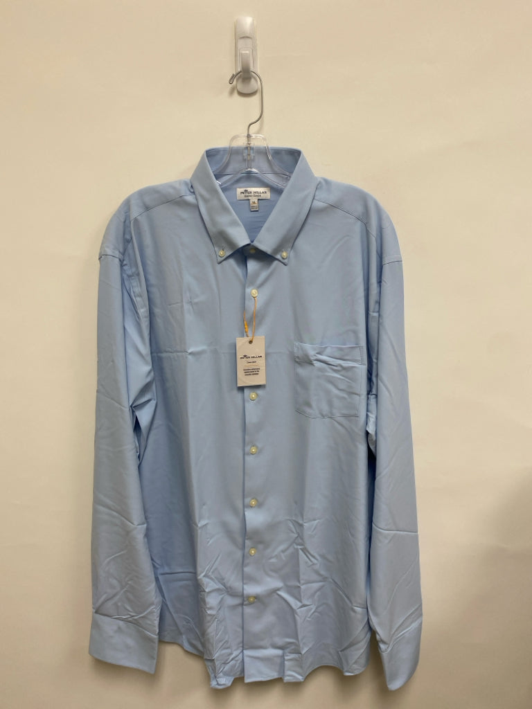 NWT Peter Millar Size XL Blue Button Up Men&