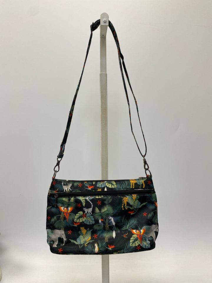Lug Black Green/Multi Tropical Crossbody