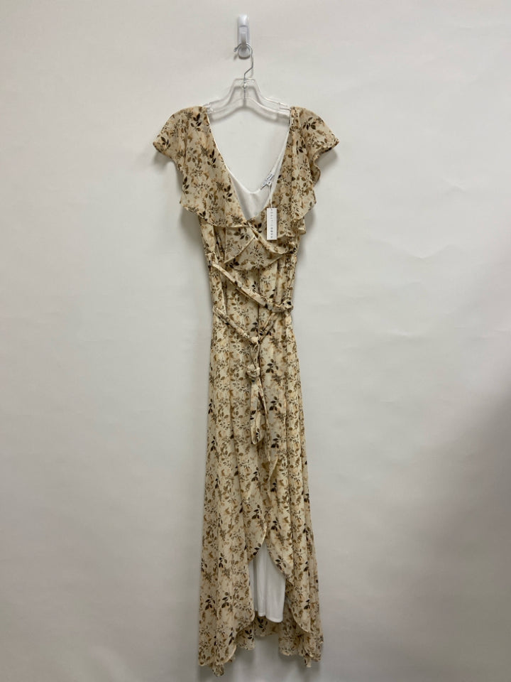 NWT BALTIC BORN Size M Beige Brown/Tan Floral Maxi Ladies Dress