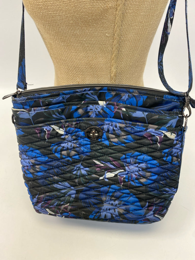Lug Black Blue Nylon Crossbody