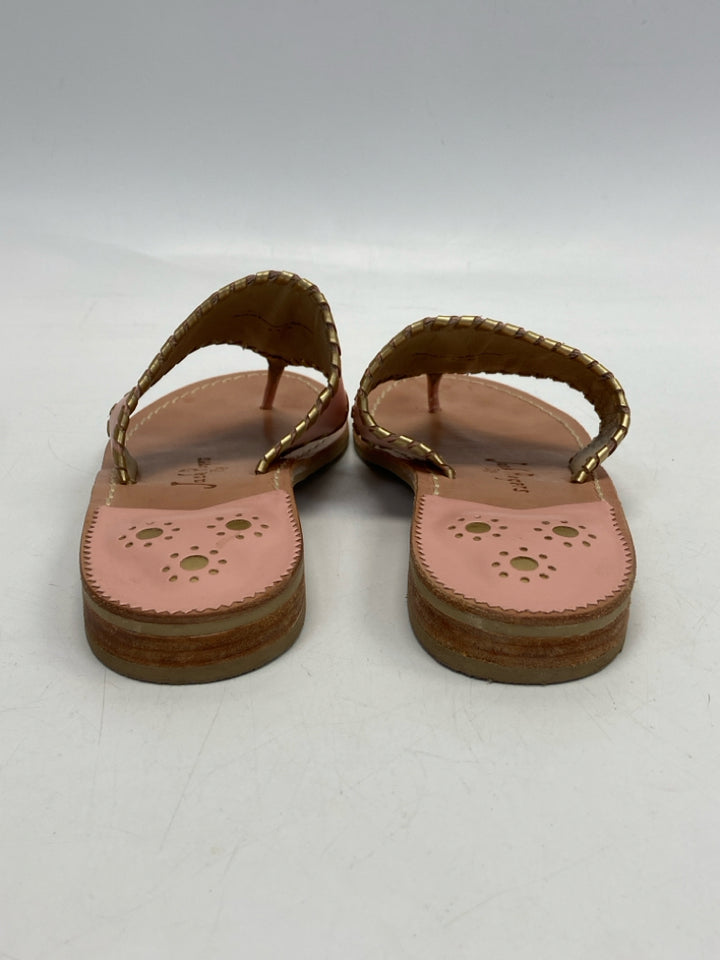 Jack Rogers  Size 9.5 Pink Gold Pineapple(s) Sandals