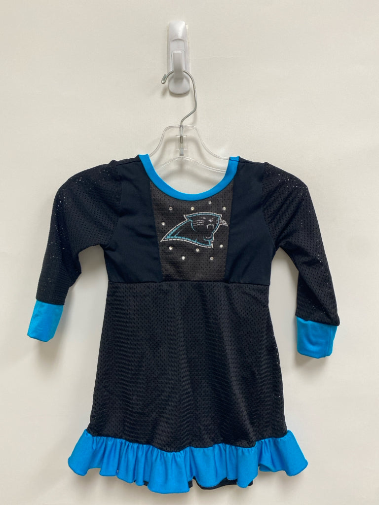 SIZE 6 Black Blue Carolina Panthers Girl&
