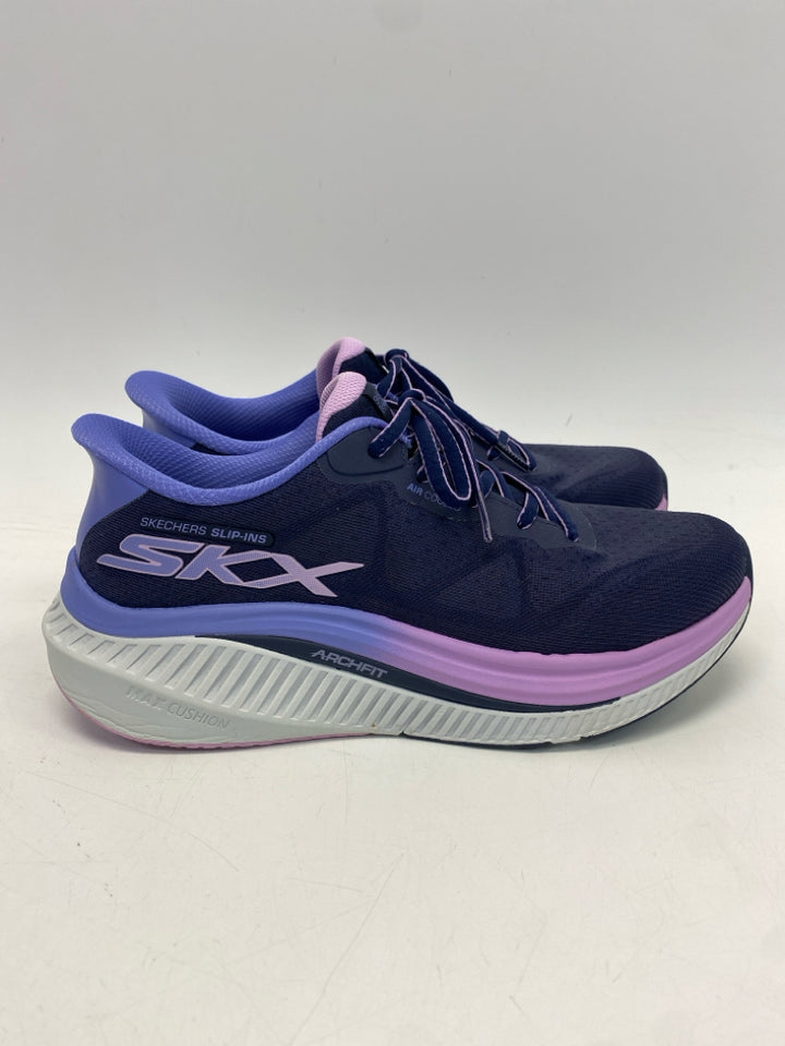 Skechers  Size 9 Navy Lavender Lace-up Sneakers