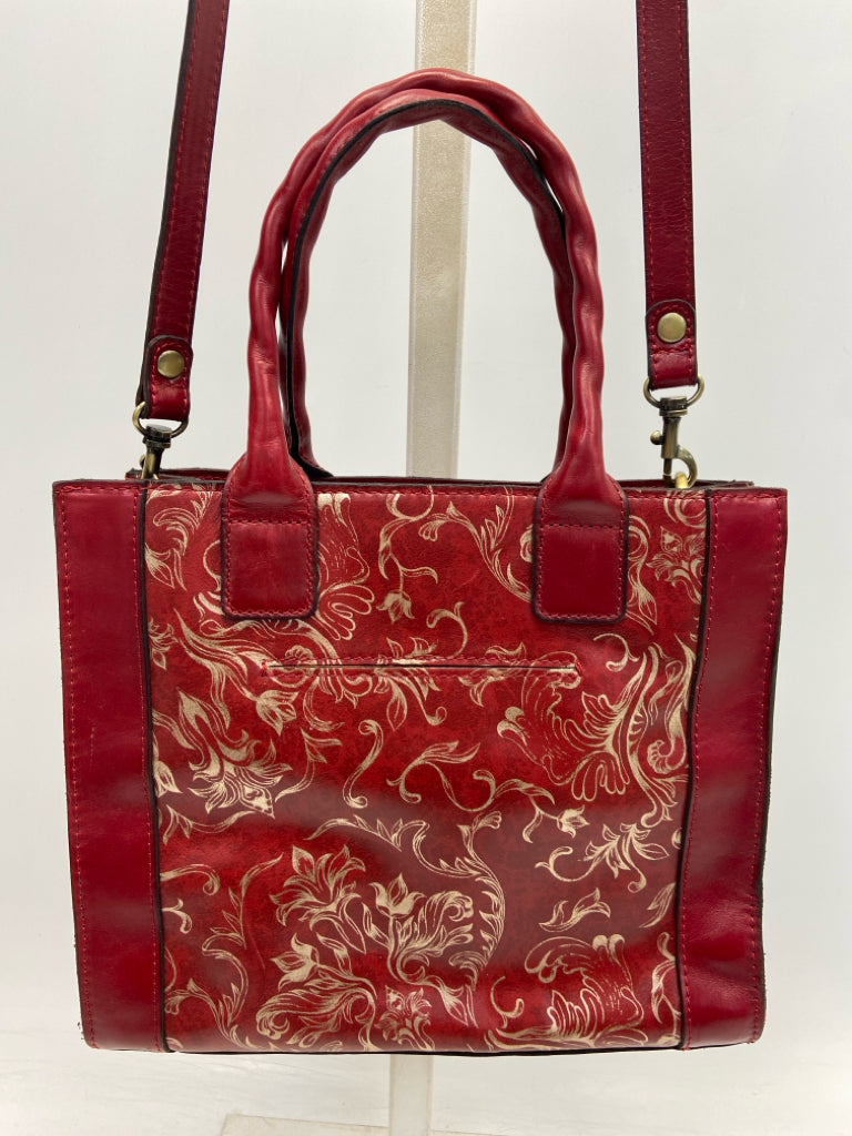 Patricia Nash Dark Red Gold Handbag