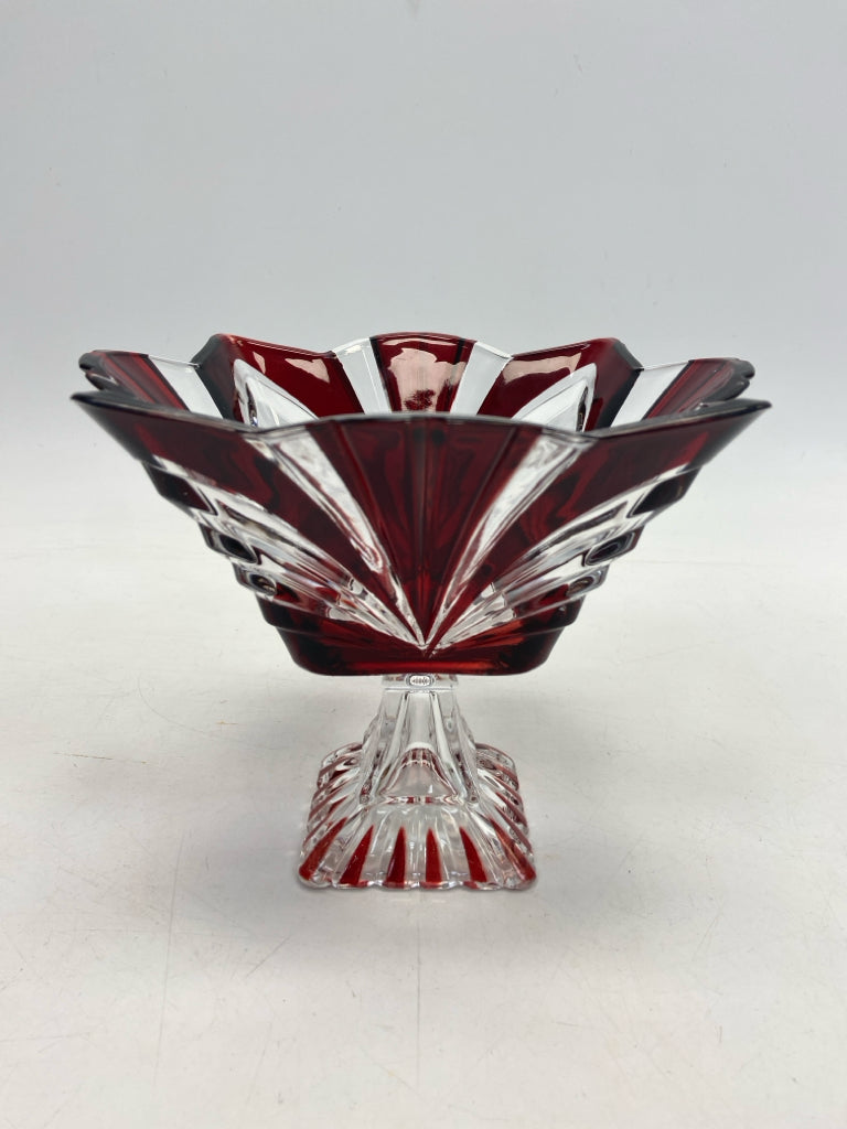 Dark Red Clear Glass Bowl(s)