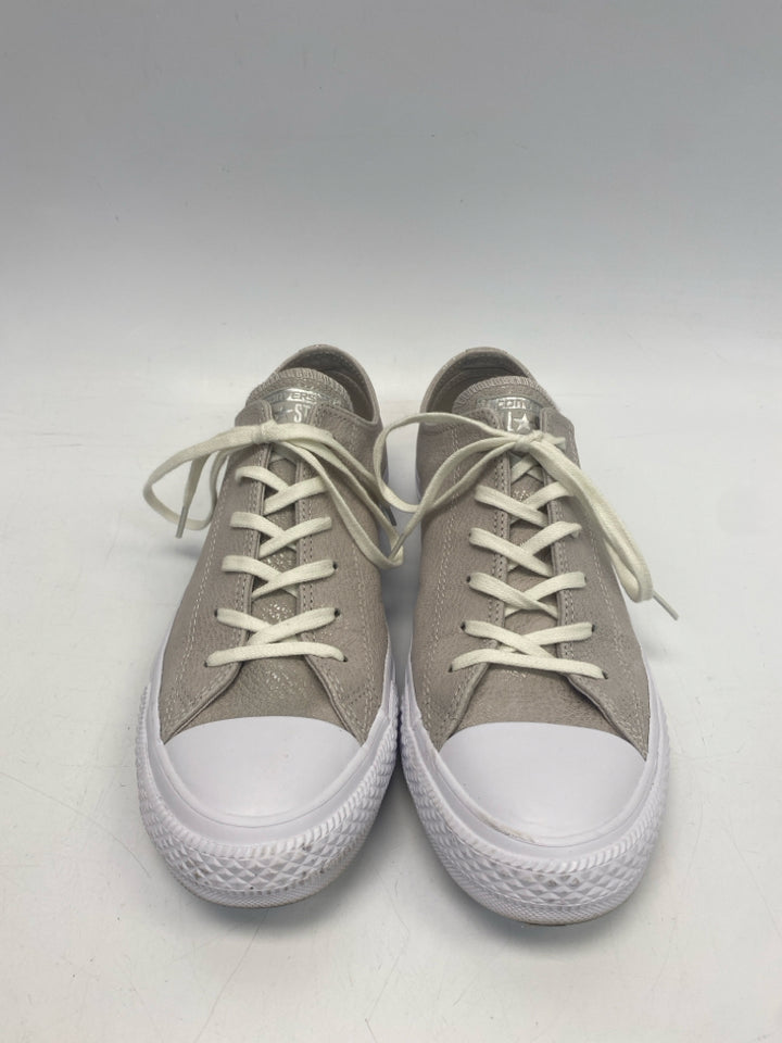 Converse  Size 9 Taupe Silver Lace-up Sneakers
