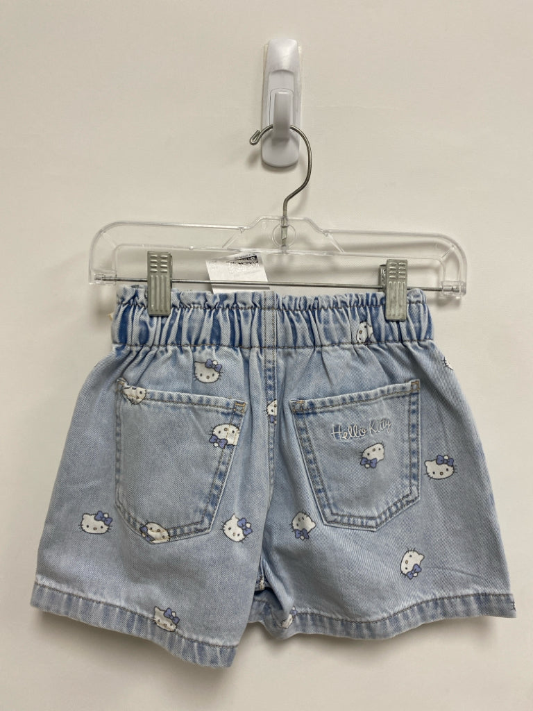 NWT H&amp;M SIZE 7 Faded Denim Light Blue Hello Kitty Girl&