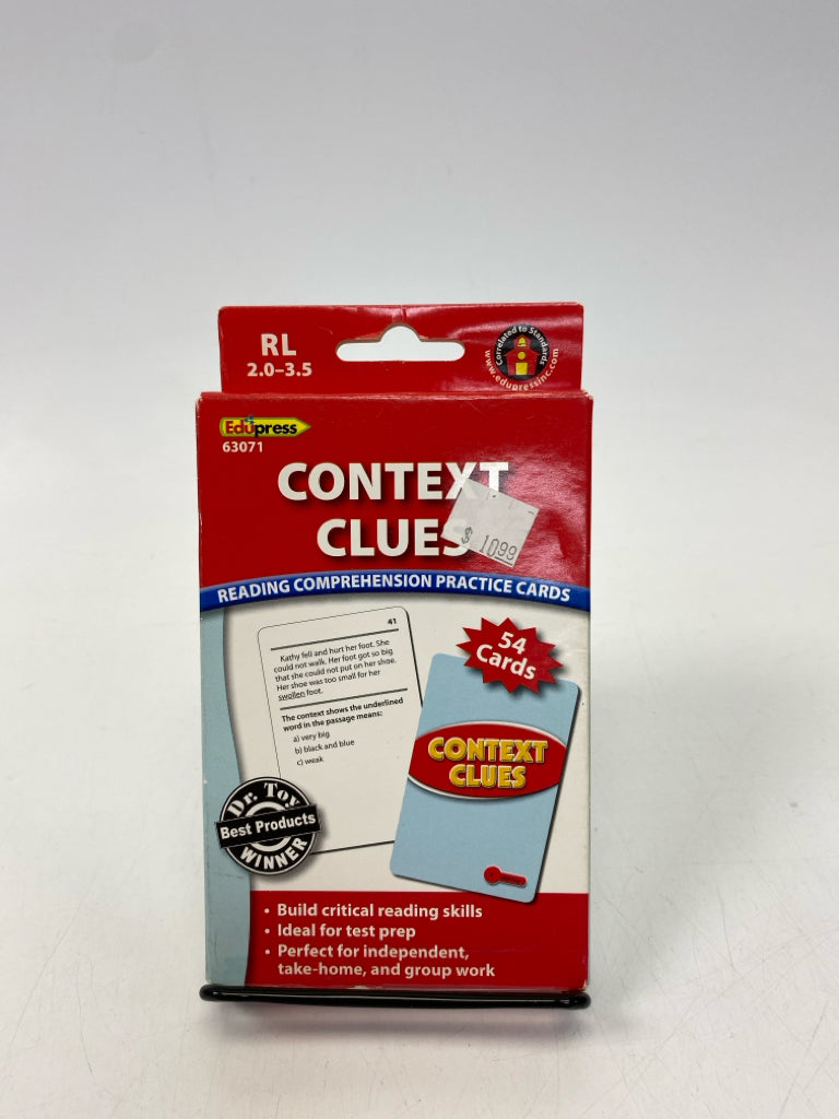 Context Clues Reading Comprehension Cards