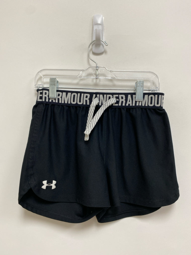 Under Armour SIZE M Black White Logo Girl&