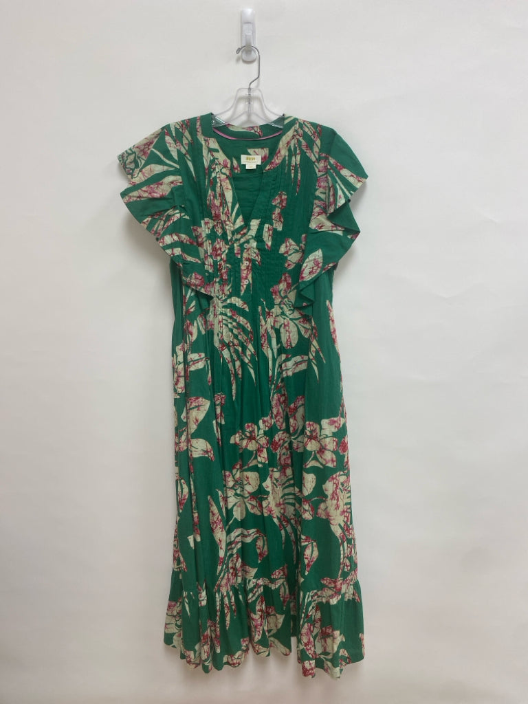 Maeve Size S Green Purple/Tan Ladies Dress
