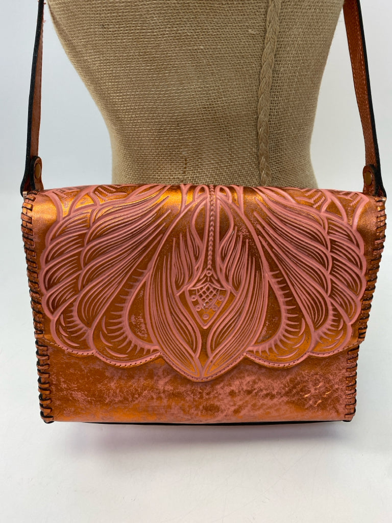 Patricia Nash Orange Pink Metallic Crossbody