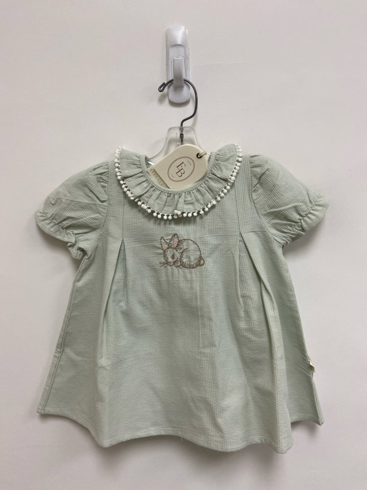NWT ELEGANT BABY SIZE 6-9M Pale Green Brown Rabbit Girl&